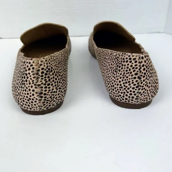 Madewell The Frances Skimmer Loafer Flats Shoes Calf Hair Animal Print Leather 9 - Picture 6 of 9
